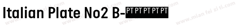 Italian Plate No2 B字体转换